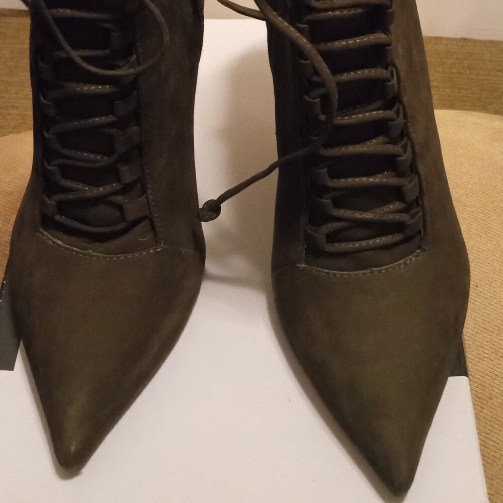Green Heel Booties